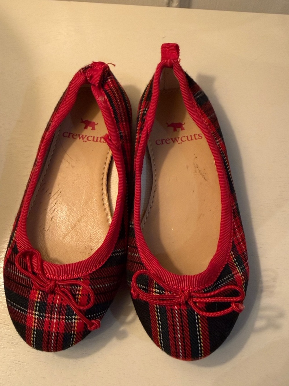 crewcuts Red and Black Plaid Ballet Flats